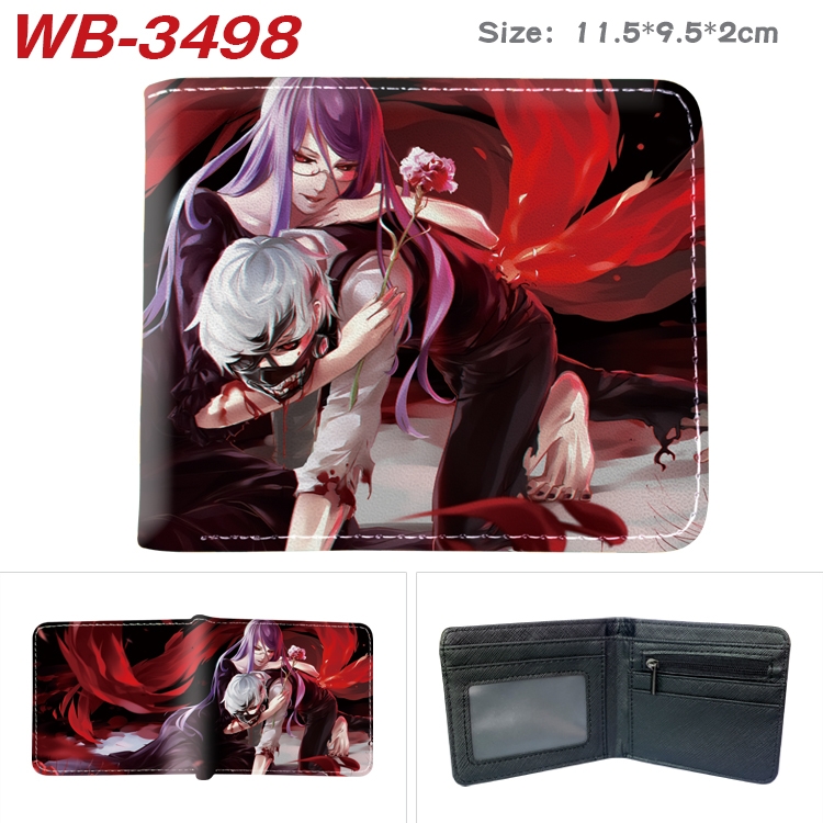 Tokyo Ghoul Anime color book two-fold leather wallet 11.5X9.5X2CM   WB-3498A