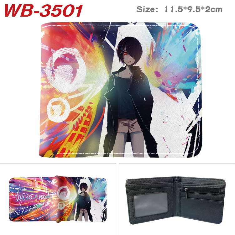 Tokyo Ghoul Anime color book two-fold leather wallet 11.5X9.5X2CM  WB-3501A