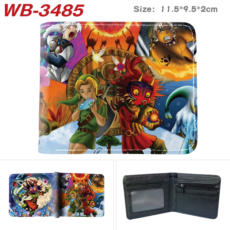 The Legend of Zelda Anime color book two-fold leather wallet 11.5X9.5X2CM  WB-3485A