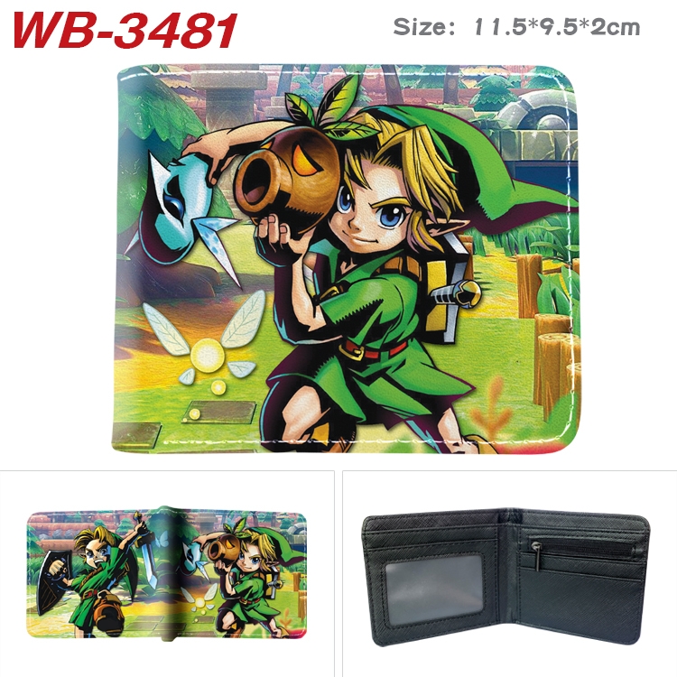 The Legend of Zelda Anime color book two-fold leather wallet 11.5X9.5X2CM  WB-3481A