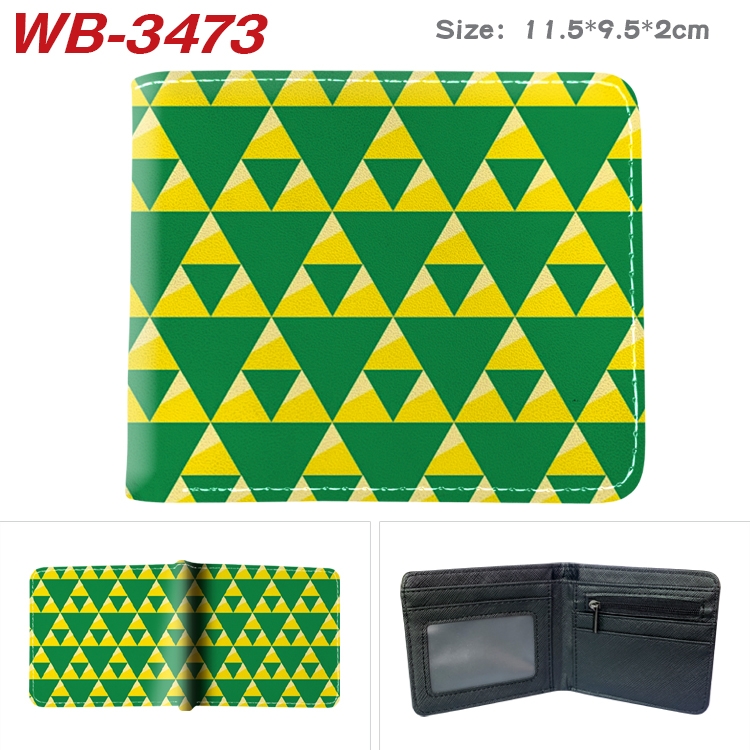 The Legend of Zelda Anime color book two-fold leather wallet 11.5X9.5X2CM  WB-3473A