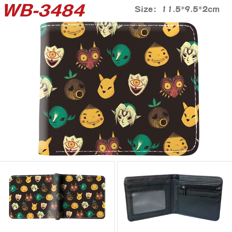 The Legend of Zelda Anime color book two-fold leather wallet 11.5X9.5X2CM  WB-3484A