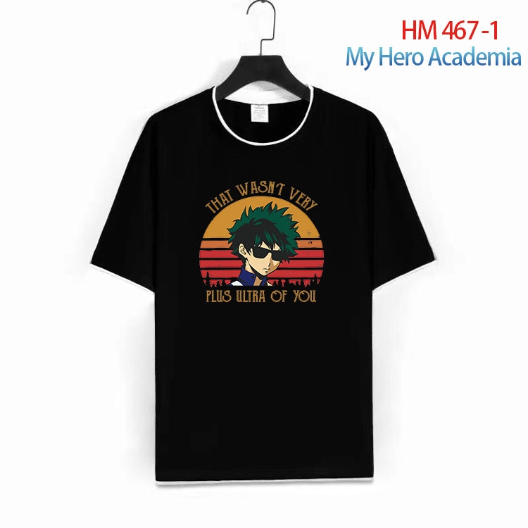 My Hero Academia Cotton round neck short sleeve T-shirt from S to 4XL  HM 467 1