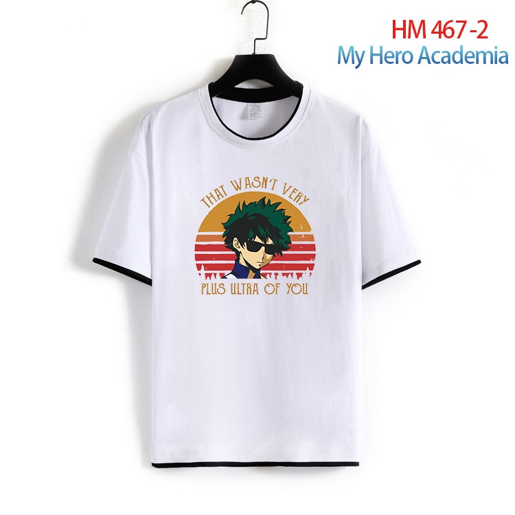 My Hero Academia Cotton round neck short sleeve T-shirt from S to 4XL HM 467 2