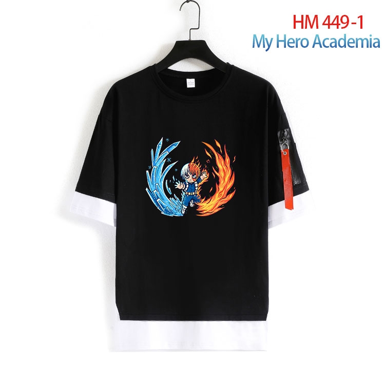 My Hero Academia round neck fake two loose T-shirts from S to 4XL HM-449-1