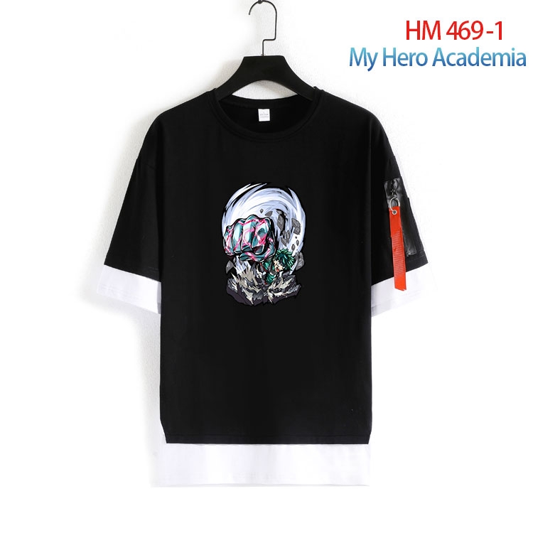 My Hero Academia round neck fake two loose T-shirts from S to 4XL  HM-469-1