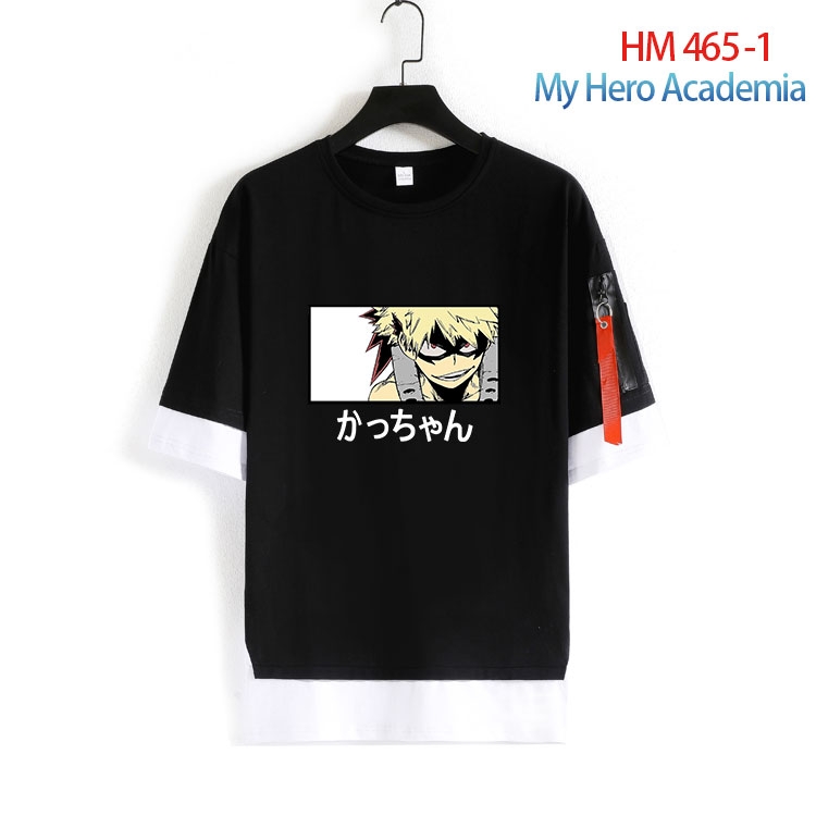 My Hero Academia round neck fake two loose T-shirts from S to 4XL  HM-465-1