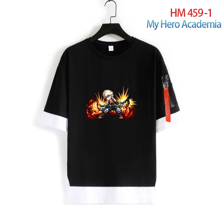 My Hero Academia round neck fake two loose T-shirts from S to 4XL HM-459-1