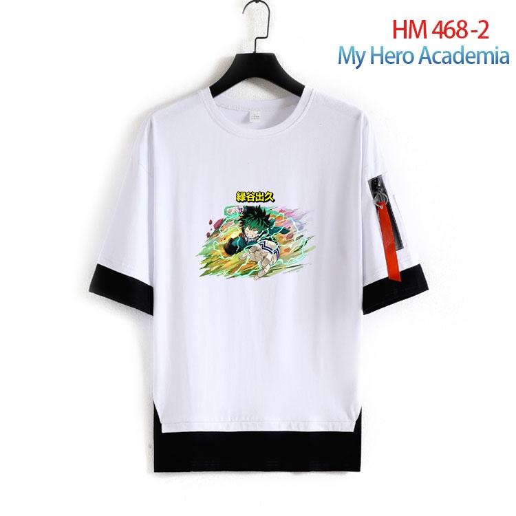 My Hero Academia round neck fake two loose T-shirts from S to 4XL HM-468-2
