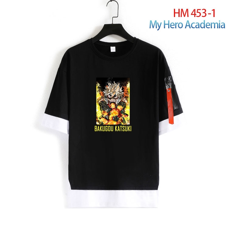My Hero Academia round neck fake two loose T-shirts from S to 4XL HM-453-1