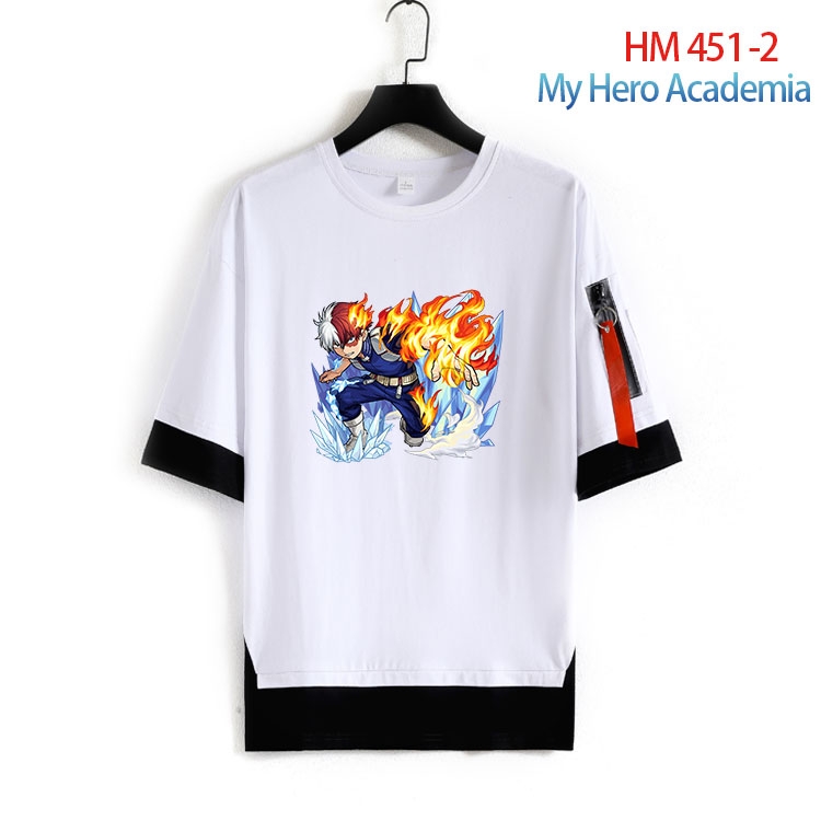 My Hero Academia round neck fake two loose T-shirts from S to 4XL  HM-451-2