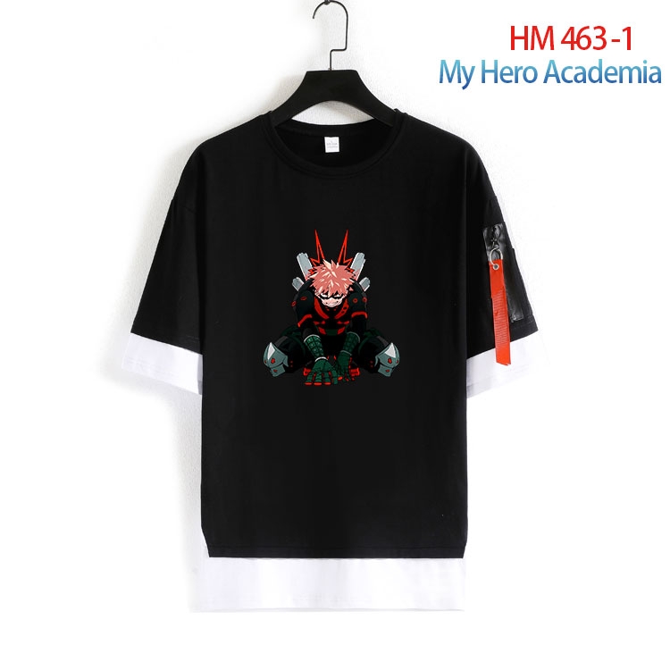 My Hero Academia round neck fake two loose T-shirts from S to 4XL HM-463-1