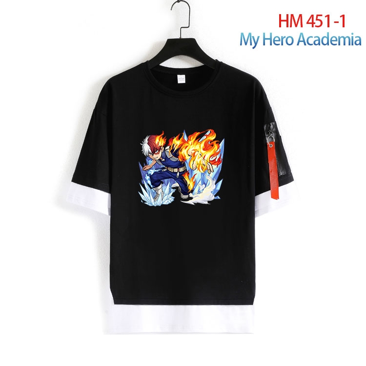 My Hero Academia round neck fake two loose T-shirts from S to 4XL HM-451-1