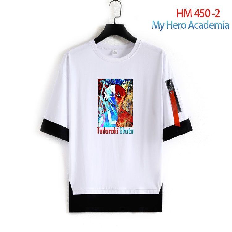 My Hero Academia round neck fake two loose T-shirts from S to 4XL HM-450-2