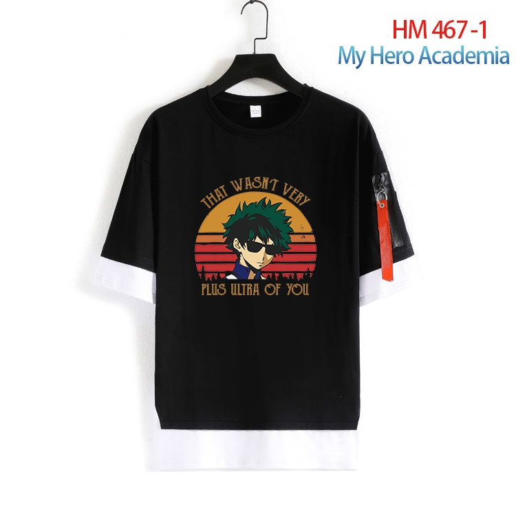 My Hero Academia round neck fake two loose T-shirts from S to 4XL HM-467-1