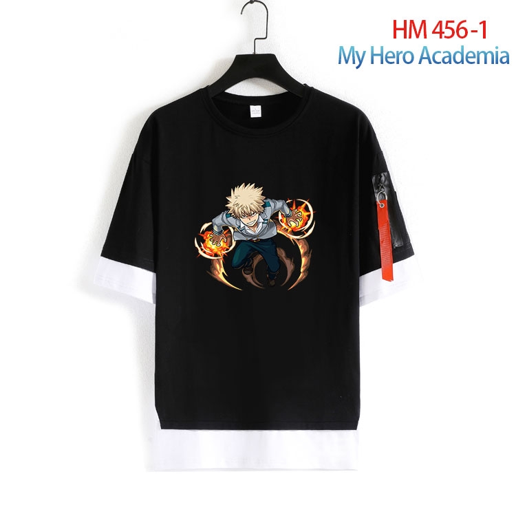 My Hero Academia round neck fake two loose T-shirts from S to 4XL HM-456-1