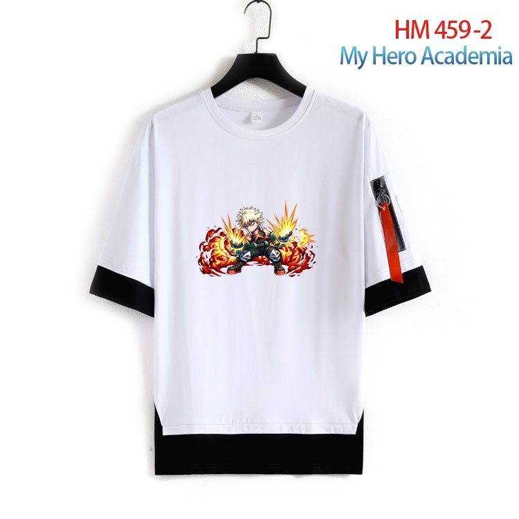 My Hero Academia round neck fake two loose T-shirts from S to 4XL HM-459-2