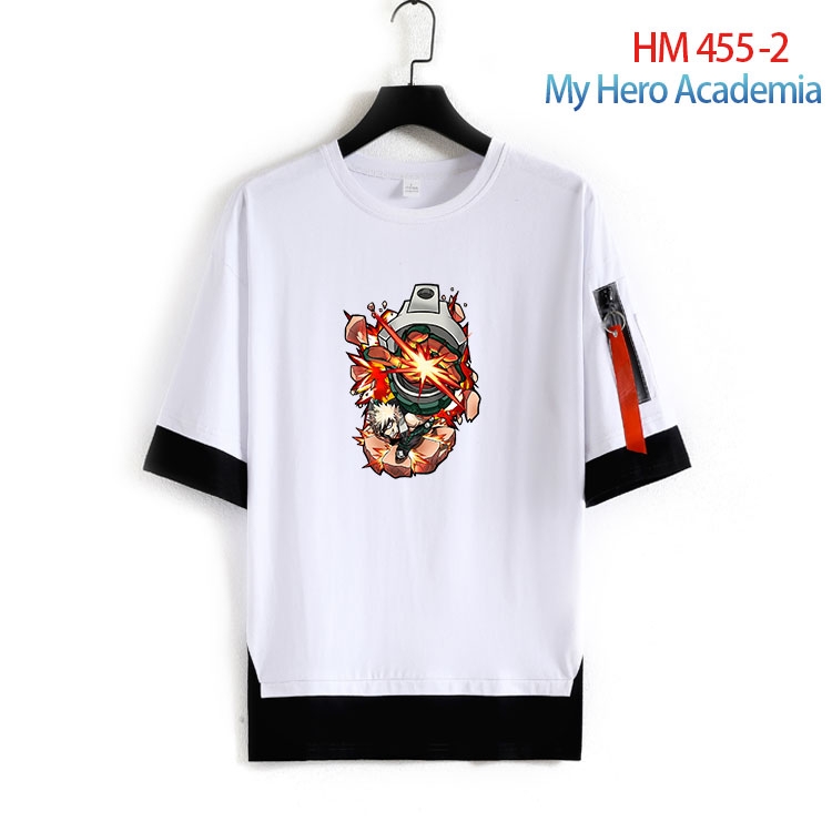 My Hero Academia round neck fake two loose T-shirts from S to 4XL HM-455-2