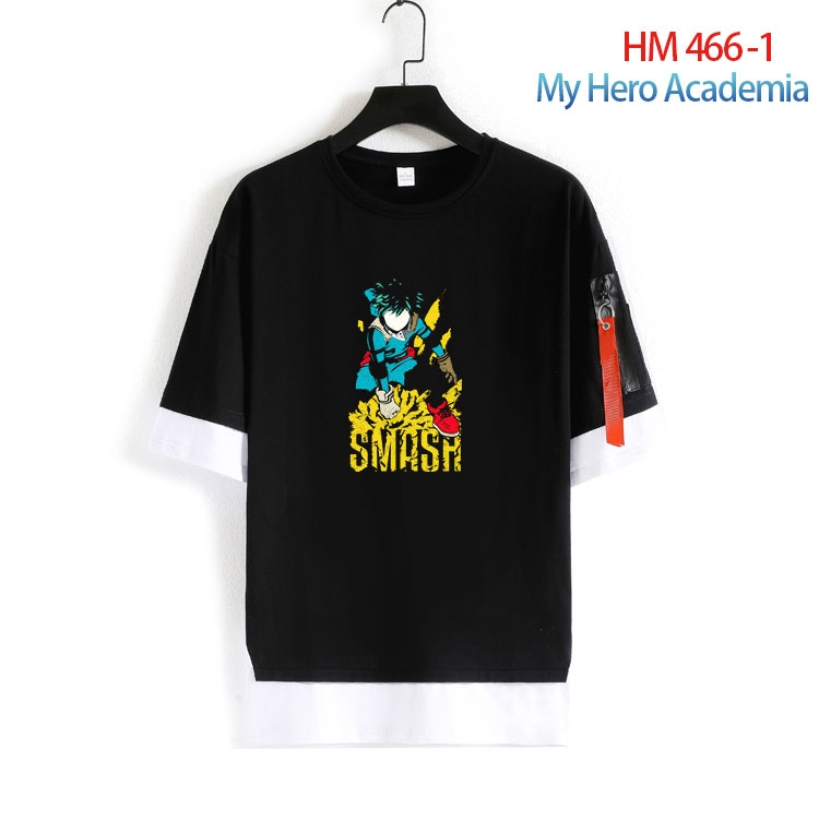My Hero Academia round neck fake two loose T-shirts from S to 4XL HM-466-1