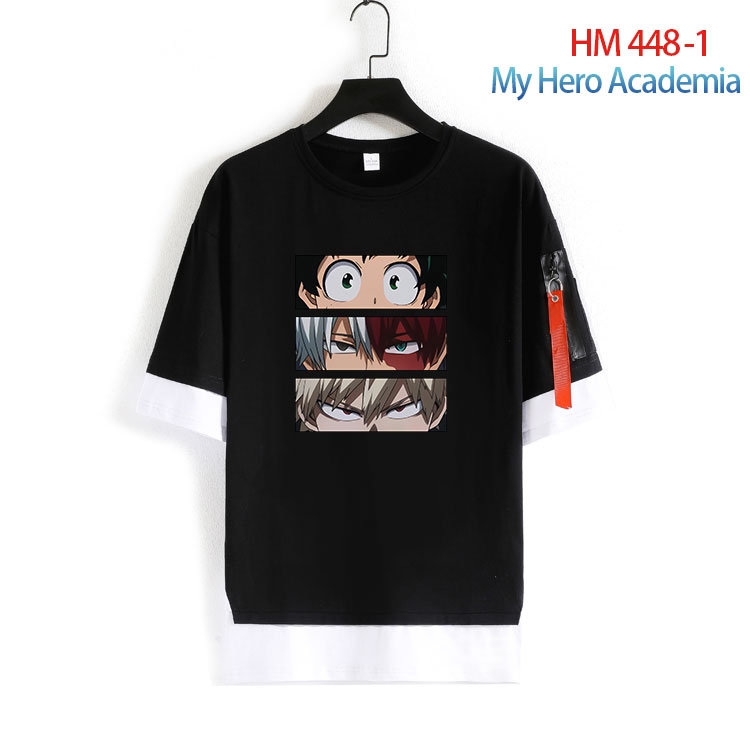 My Hero Academia round neck fake two loose T-shirts from S to 4XL HM-448-1