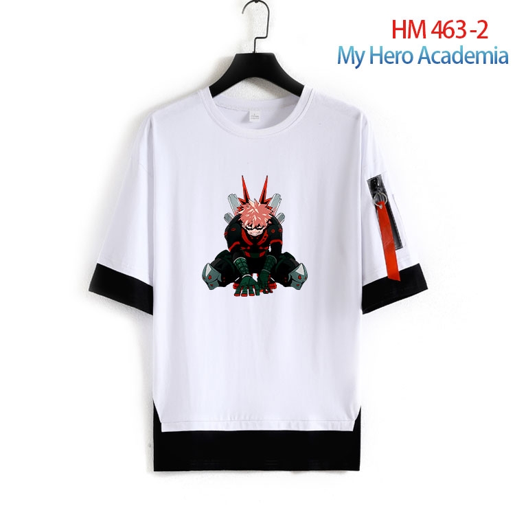 My Hero Academia round neck fake two loose T-shirts from S to 4XL HM-463-2