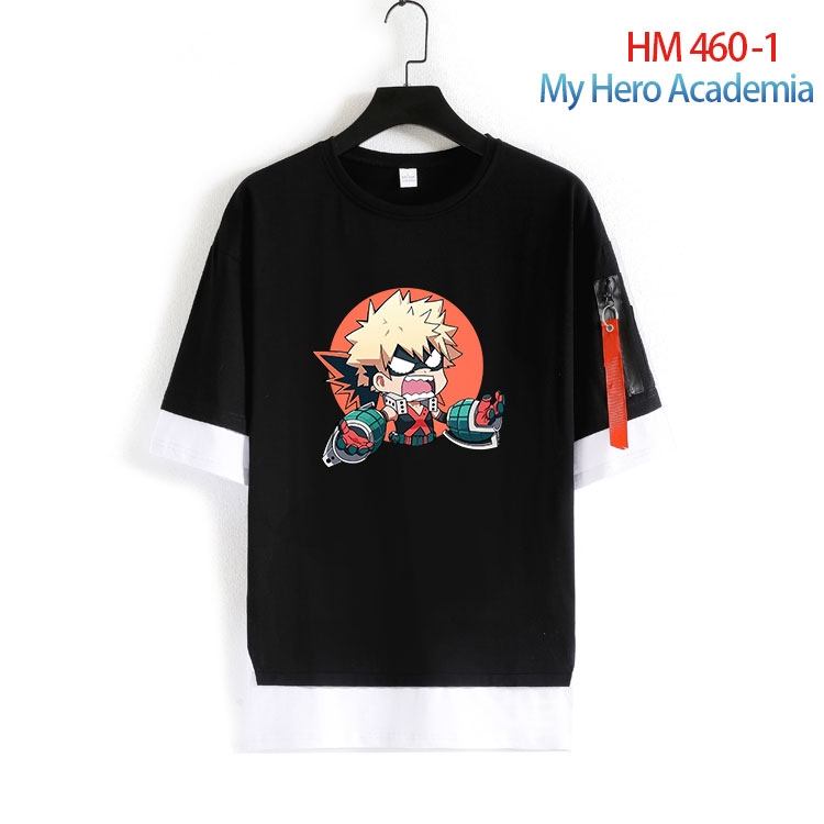 My Hero Academia round neck fake two loose T-shirts from S to 4XL HM-460-1