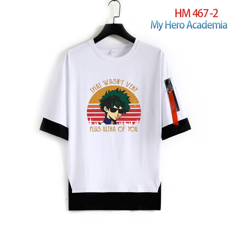 My Hero Academia round neck fake two loose T-shirts from S to 4XL HM-467-2