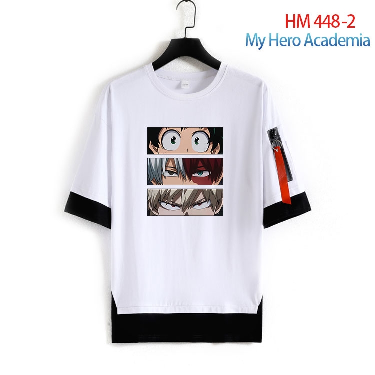 My Hero Academia round neck fake two loose T-shirts from S to 4XL HM-448-2