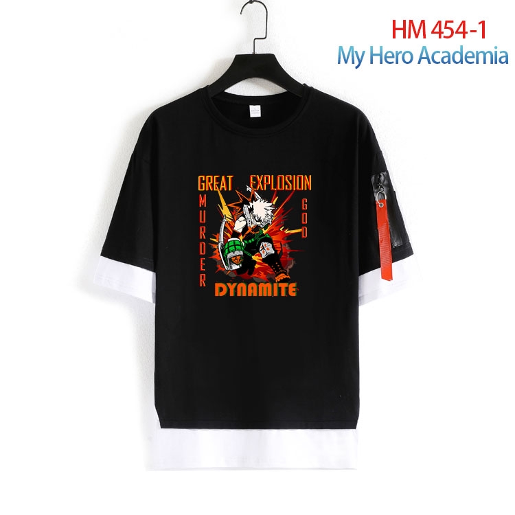 My Hero Academia round neck fake two loose T-shirts from S to 4XL  HM-454-1