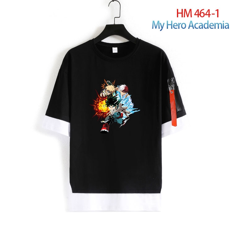 My Hero Academia round neck fake two loose T-shirts from S to 4XL HM-464-1