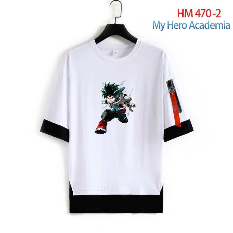 My Hero Academia round neck fake two loose T-shirts from S to 4XL HM-470-2