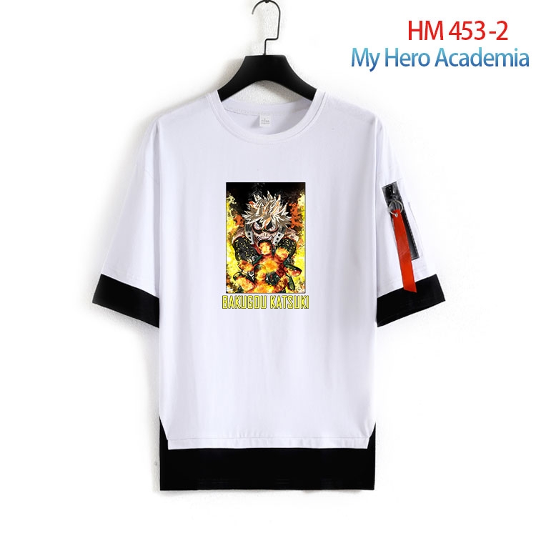 My Hero Academia round neck fake two loose T-shirts from S to 4XL  HM-453-2