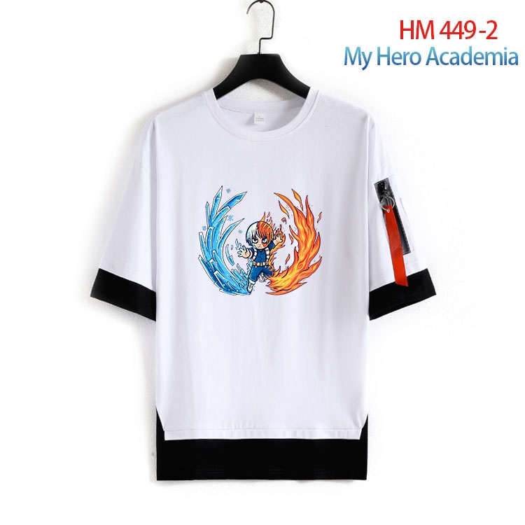 My Hero Academia round neck fake two loose T-shirts from S to 4XL HM-449-2