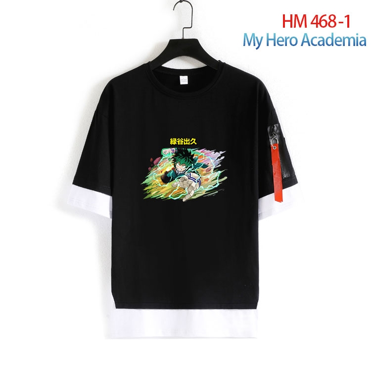 My Hero Academia round neck fake two loose T-shirts from S to 4XL HM-468-1