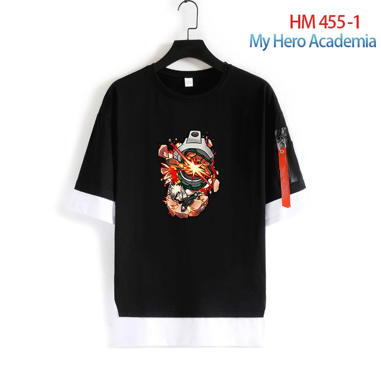 My Hero Academia round neck fake two loose T-shirts from S to 4XL HM-455-1