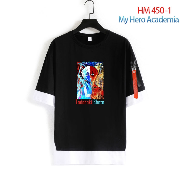 My Hero Academia round neck fake two loose T-shirts from S to 4XL HM-450-1