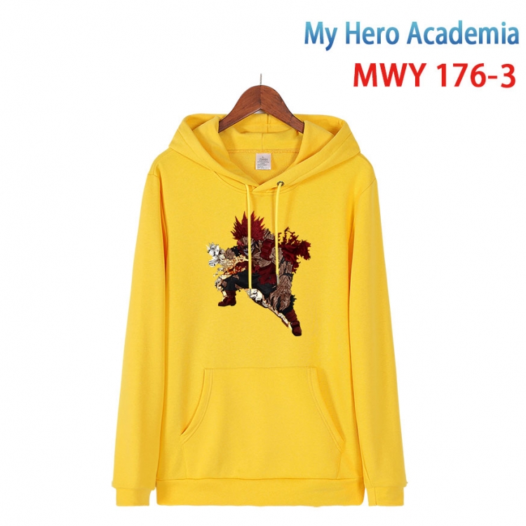 My Hero Academia  Long sleeve hooded patch pocket cotton sweatshirt from S to 4XL MWY 176 3