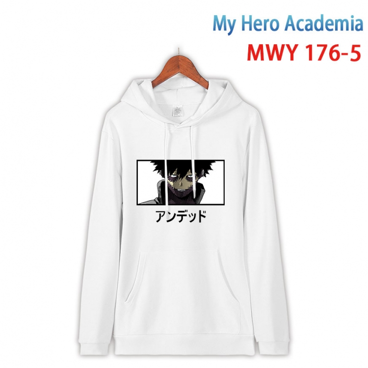 My Hero Academia  Long sleeve hooded patch pocket cotton sweatshirt from S to 4XL MWY 177 5