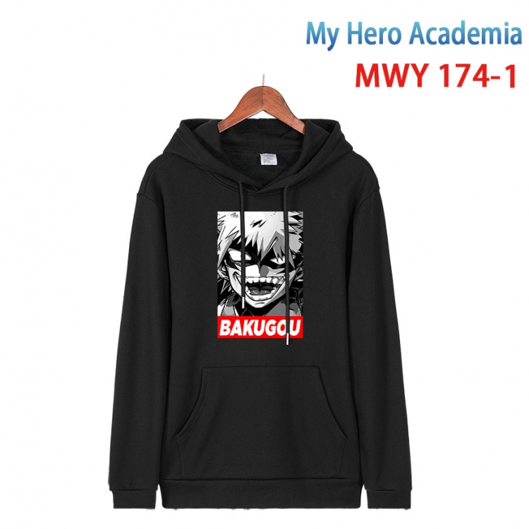 My Hero Academia  Long sleeve hooded patch pocket cotton sweatshirt from S to 4XL MWY 174 1