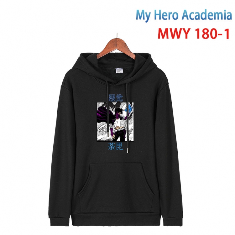 My Hero Academia  Long sleeve hooded patch pocket cotton sweatshirt from S to 4XL MWY 180 1