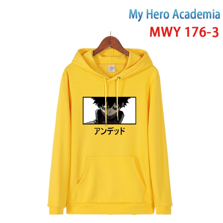 My Hero Academia  Long sleeve hooded patch pocket cotton sweatshirt from S to 4XL MWY 177 3