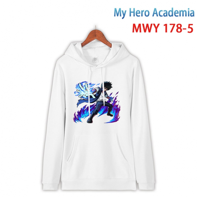 My Hero Academia  Long sleeve hooded patch pocket cotton sweatshirt from S to 4XL MWY 178 5