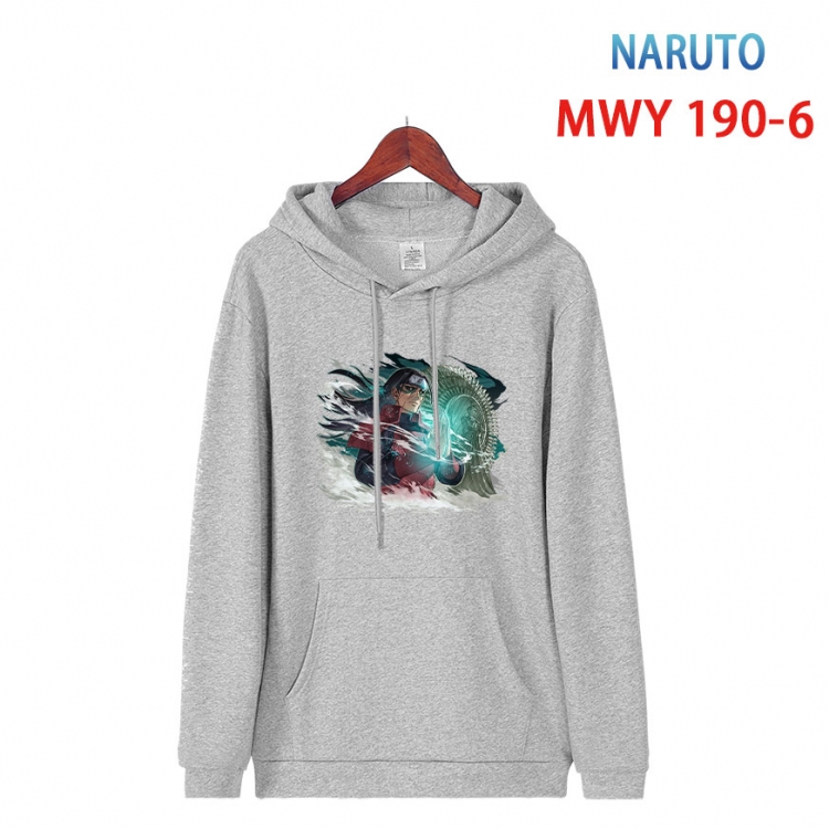 Naruto  Long sleeve hooded patch pocket cotton sweatshirt from S to 4XL MWY 190 6