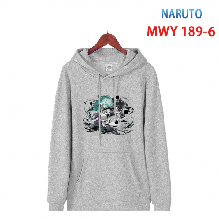Naruto  Long sleeve hooded patch pocket cotton sweatshirt from S to 4XL MWY 189 6