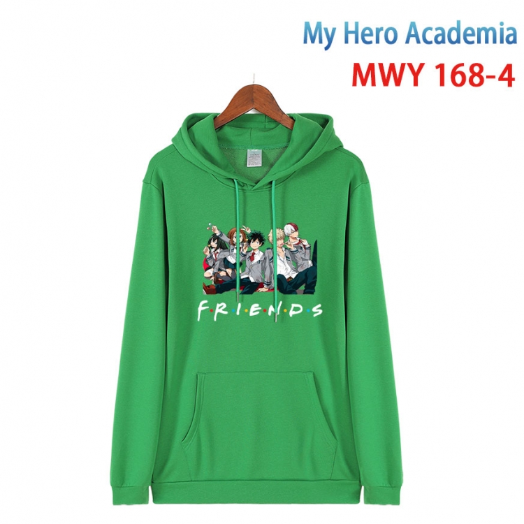 My Hero Academia Cartoon hooded patch pocket cotton sweatshirt from S to 4XL  MWY-168-4