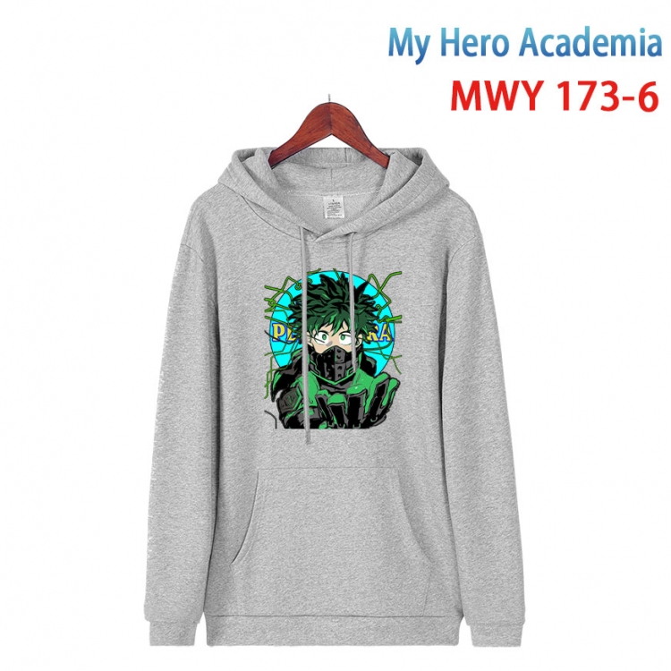 My Hero Academia Cartoon hooded patch pocket cotton sweatshirt from S to 4XL MWY-173-6
