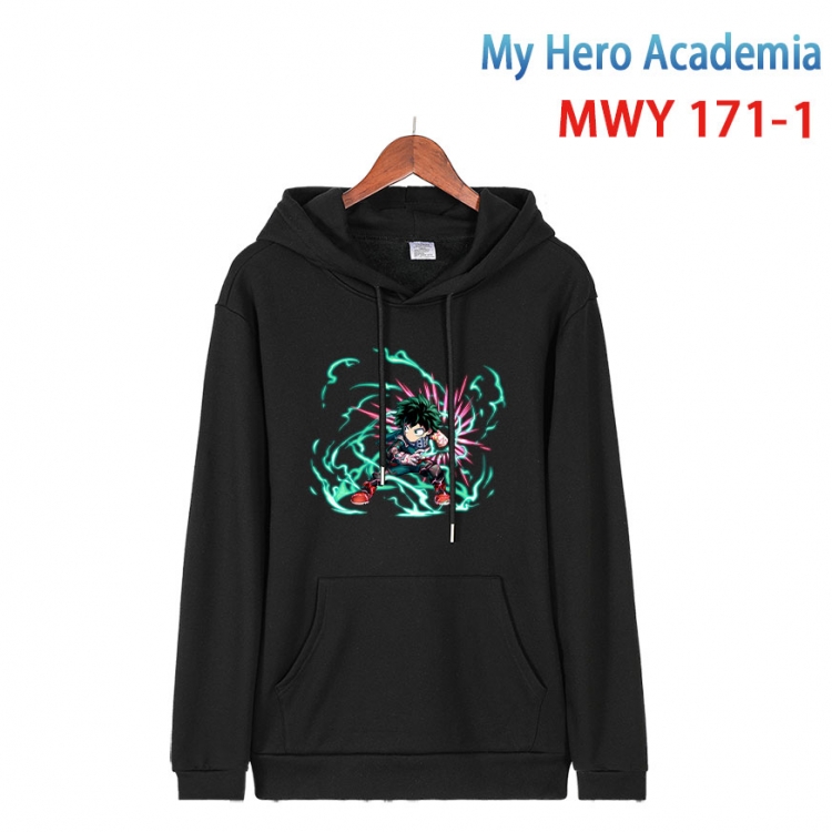 My Hero Academia Cartoon hooded patch pocket cotton sweatshirt from S to 4XL  MWY-171-1