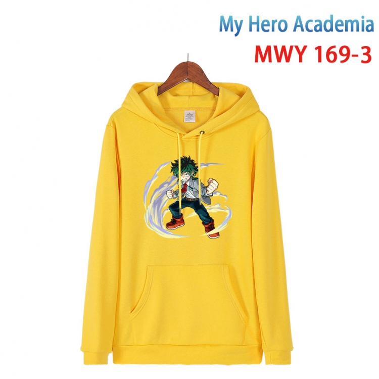 My Hero Academia Cartoon hooded patch pocket cotton sweatshirt from S to 4XL  MWY-169-3