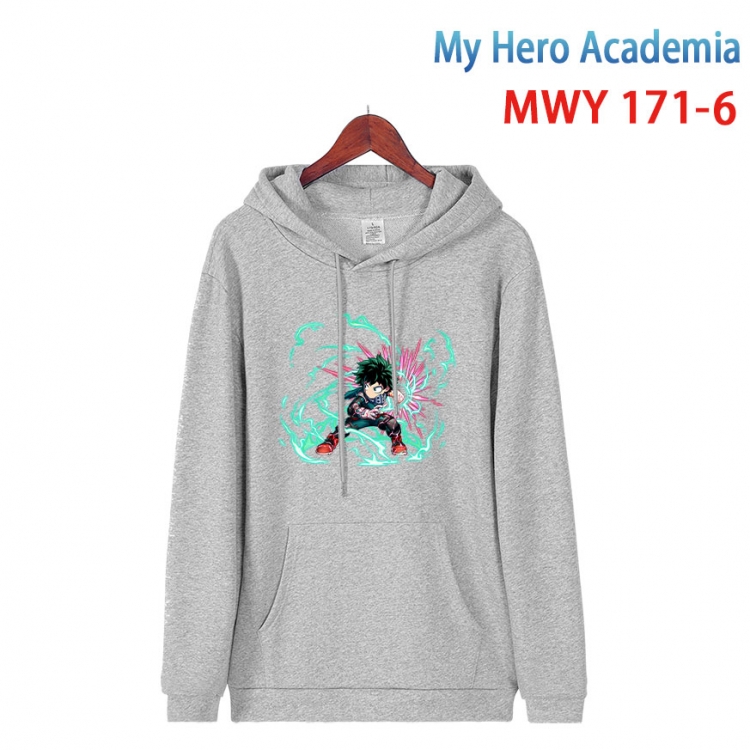 My Hero Academia Cartoon hooded patch pocket cotton sweatshirt from S to 4XL  MWY-171-6