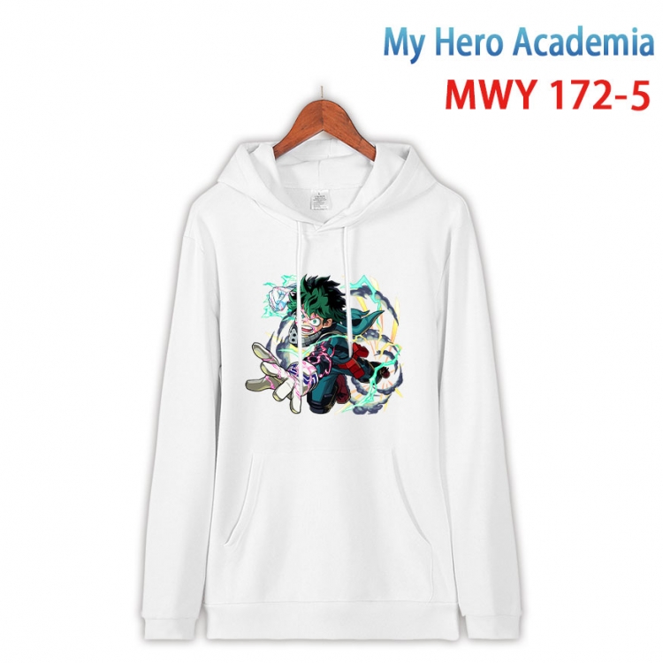 My Hero Academia Cartoon hooded patch pocket cotton sweatshirt from S to 4XL  MWY-172-5